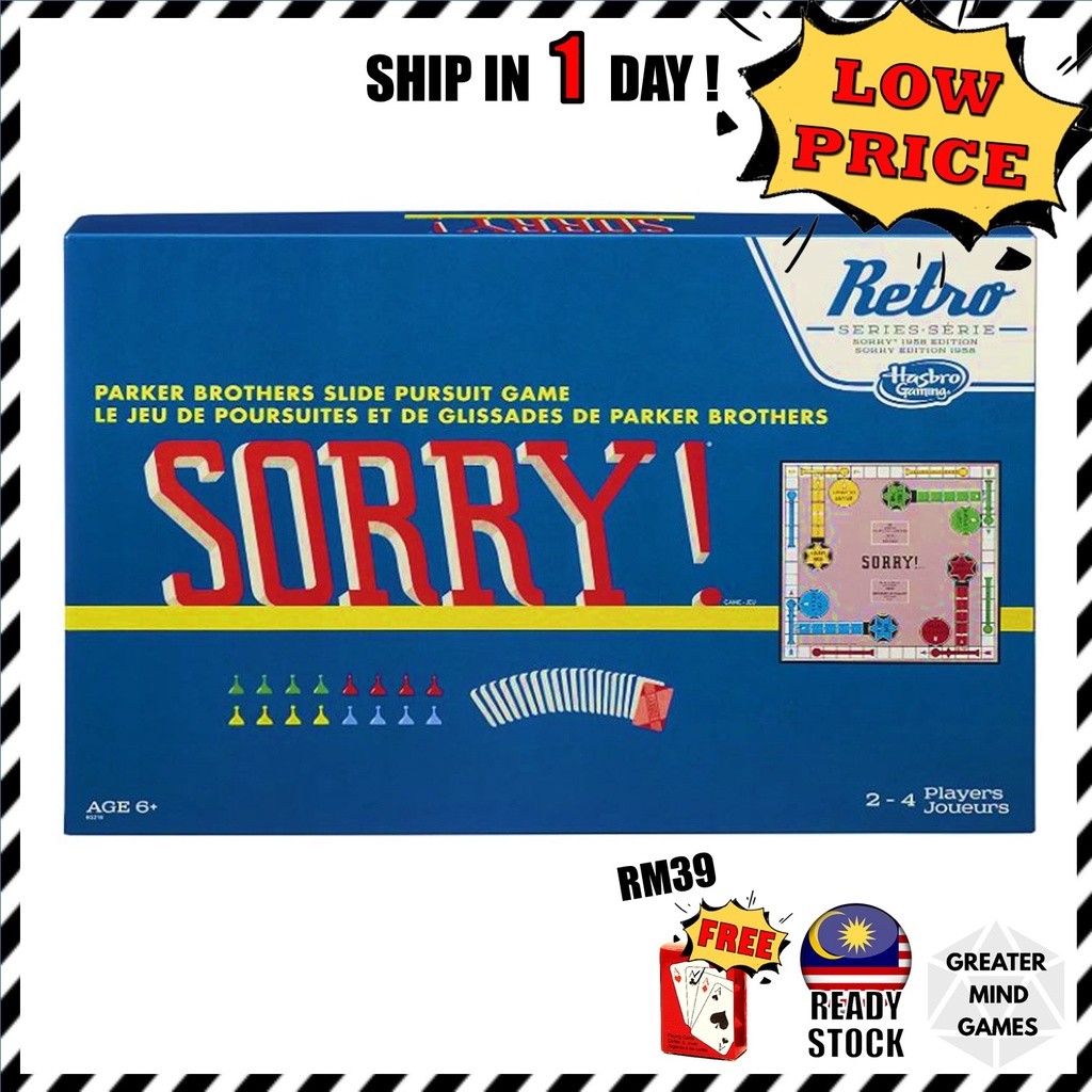 Sorry! Slider Game Board Games Card Games for Kids Family Game Adult ...