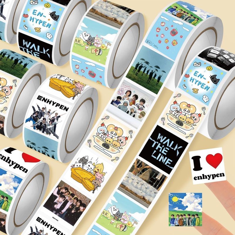 ENHYPEN Element Sticker Roll | 500pcs K-pop DIY Seals | 2CM Idol ...