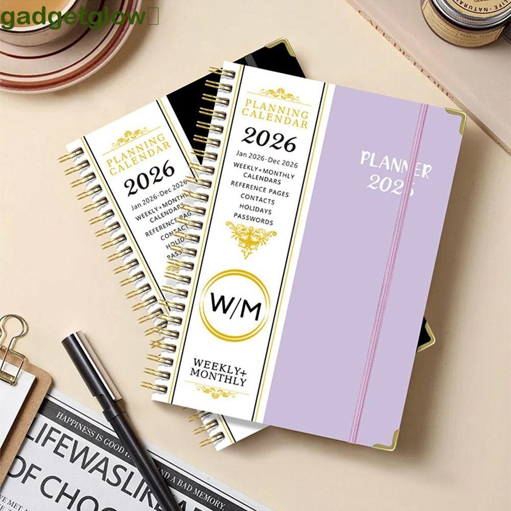 GADGETGLOW Spiral Notebook, A5 Size Yearly Schedule 2026 Planner ...