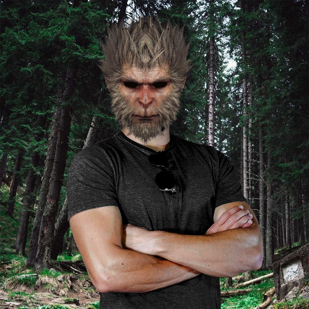 2024 New Game Black Myth: Wukong Mask Monkey Face Mask Funny Monkey ...