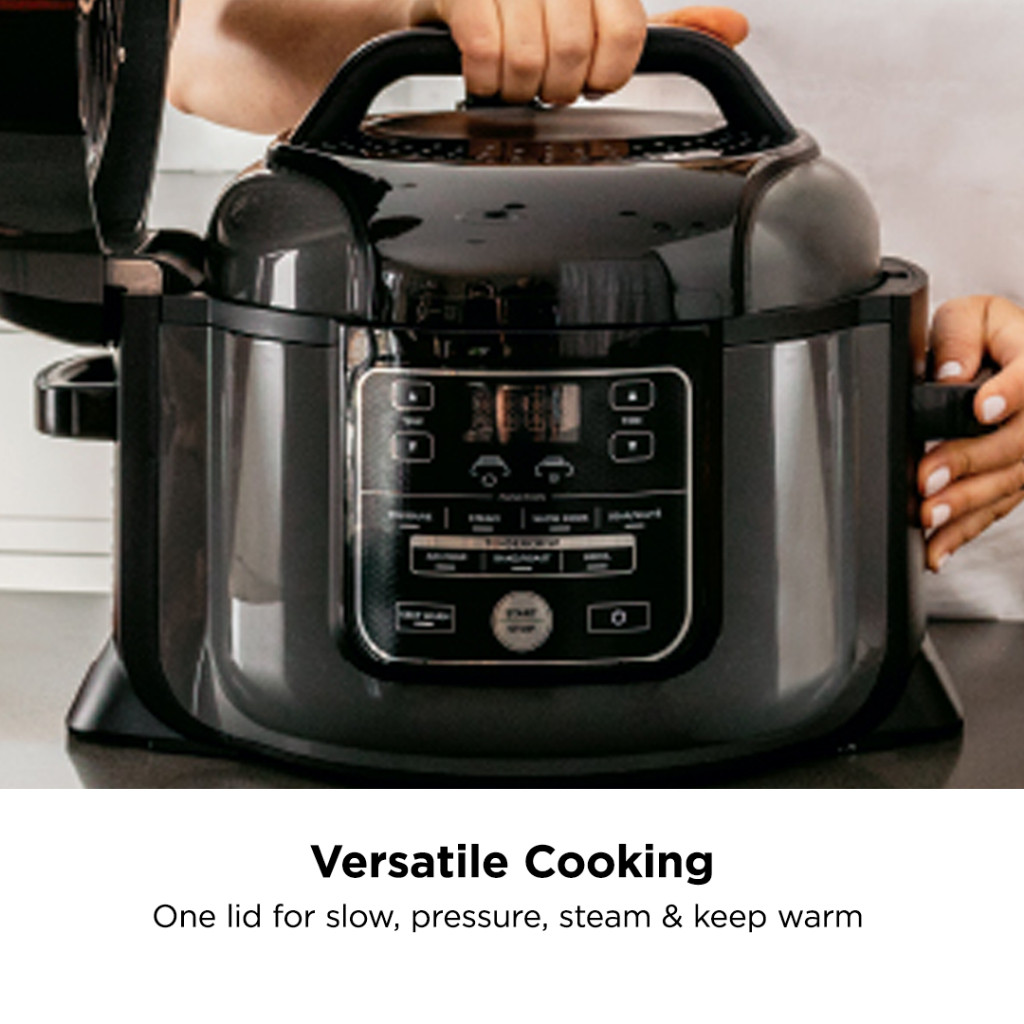 Ninja Foodi 8 in 1 Multi cooker in one pot Broil Dehydrate Slow Cooker Air Fryer Grill Sear Saute Steam OP300Br Shopee Singapore