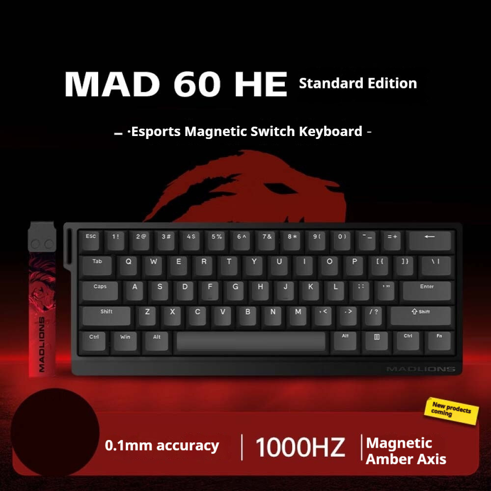 MADLIONS MAD 60/68HE Eesports axis keyboard with streamlined configuration, low latency
