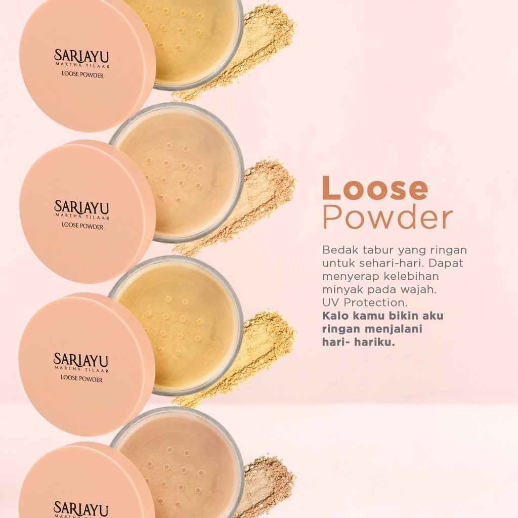 Sariayu Loose Powder 14gr - Bedak Tabur - Sari Ayu / Merah Jingga Official - Gambar 2