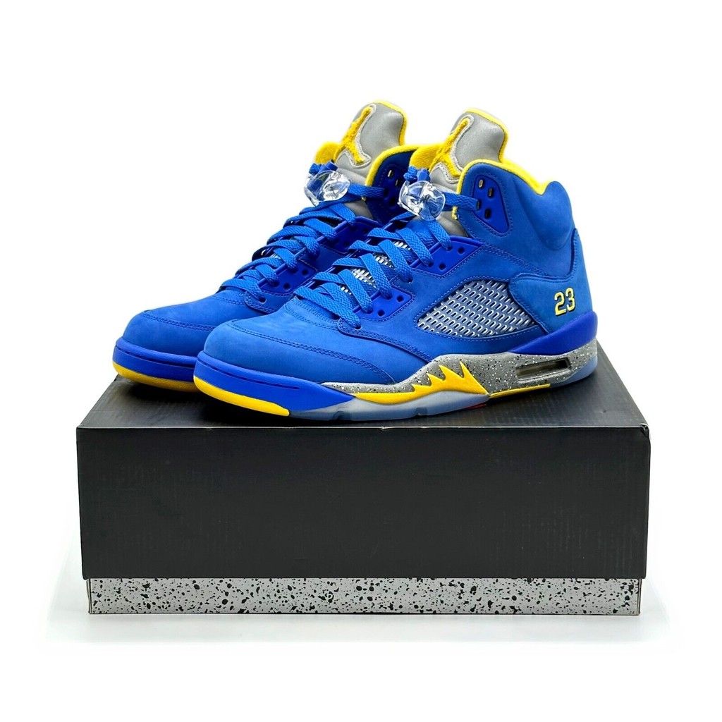 CD2720 400 Nike Air Jordan 5 Retro Laney Varsity Royal Blue Yellow Maize Men s Shopee Singapore