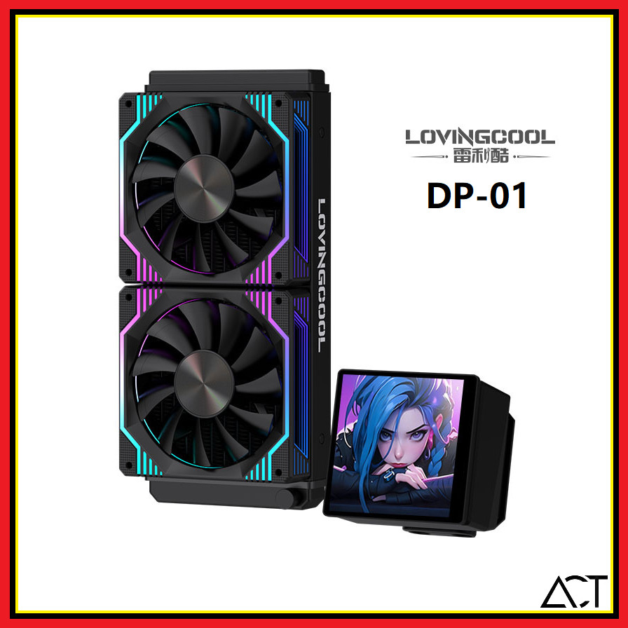 LC DP-01 Digital CPU Aio Cooler 240mm 360mm Black / White ( 5V ARGB ...