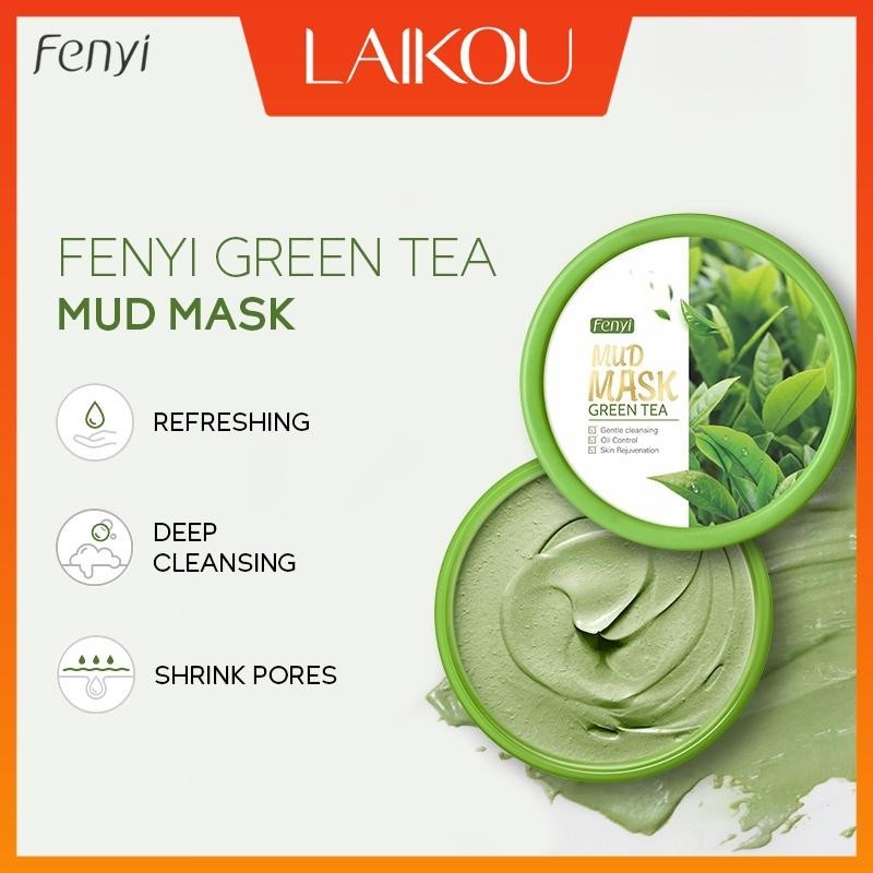 Fenyi Green Tea Mud Mask Remove Acne Pores Blackheads Cleansing Oil