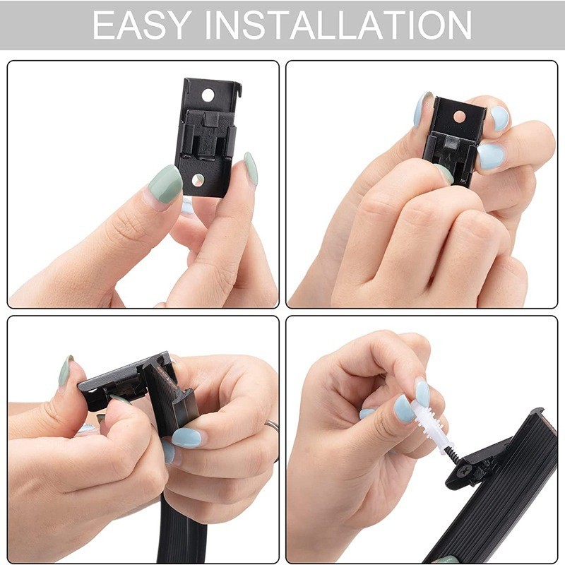 Flexible Curtain Track Rail Side/Top Mount Runner Gliders Bracket ...