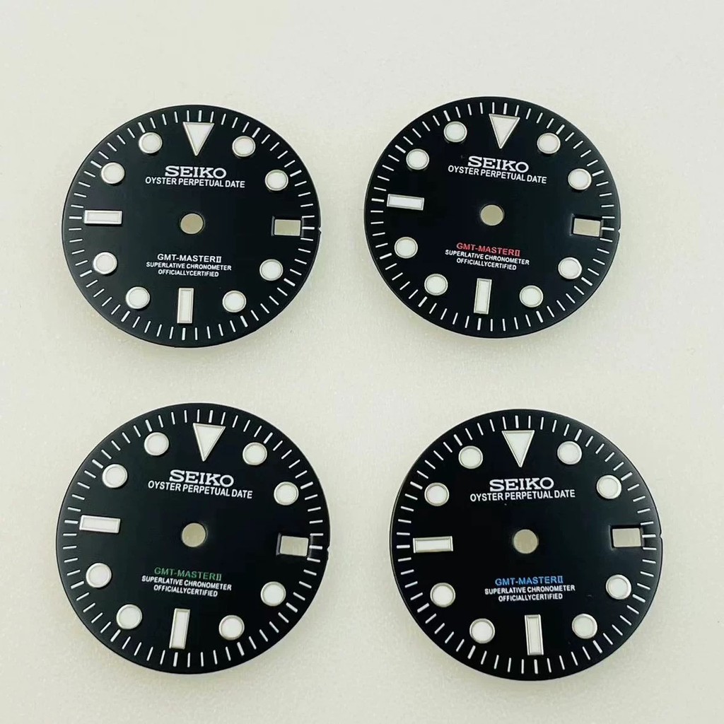 LY 28.5mm S GMT Dial For NH34 Movement Watch Modify Accessories Blue ...