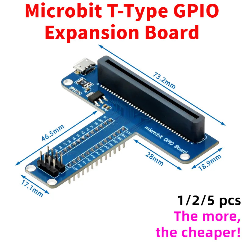 1/2/5pcs Microbit T-Type GPIO Expansion Board Microbit V1.5 V2 V2.2 ...