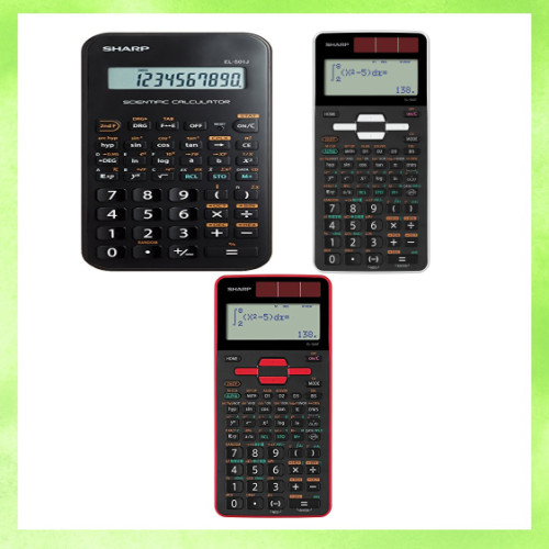 Sharp Scientific Calculator Pythagoras Standard Model EL-509T-RX (Red ...