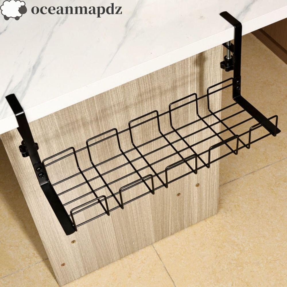 OCEANMAPDZ Under Table Storage Rack, Space Saving Adjustable Clamps ...