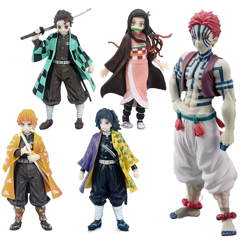 Figurine Akaza 18 Cm – Statue Combat, Collection Demon Slayer, PVC Fait Main, Cadeau Anniversaire Pour Fans