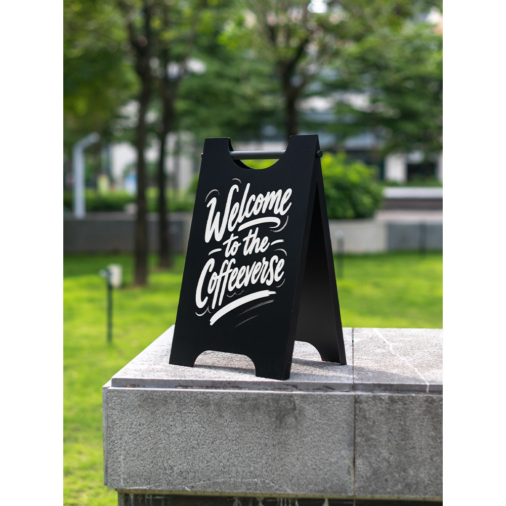 Floor-standing Custom Vertical Advertising Sign Display Stand Double ...