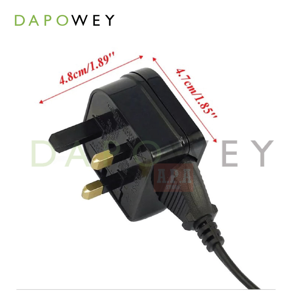 DW 2 Pin Plug To 3 Pin Plug Standard Travel Converter Adapter Socket ...