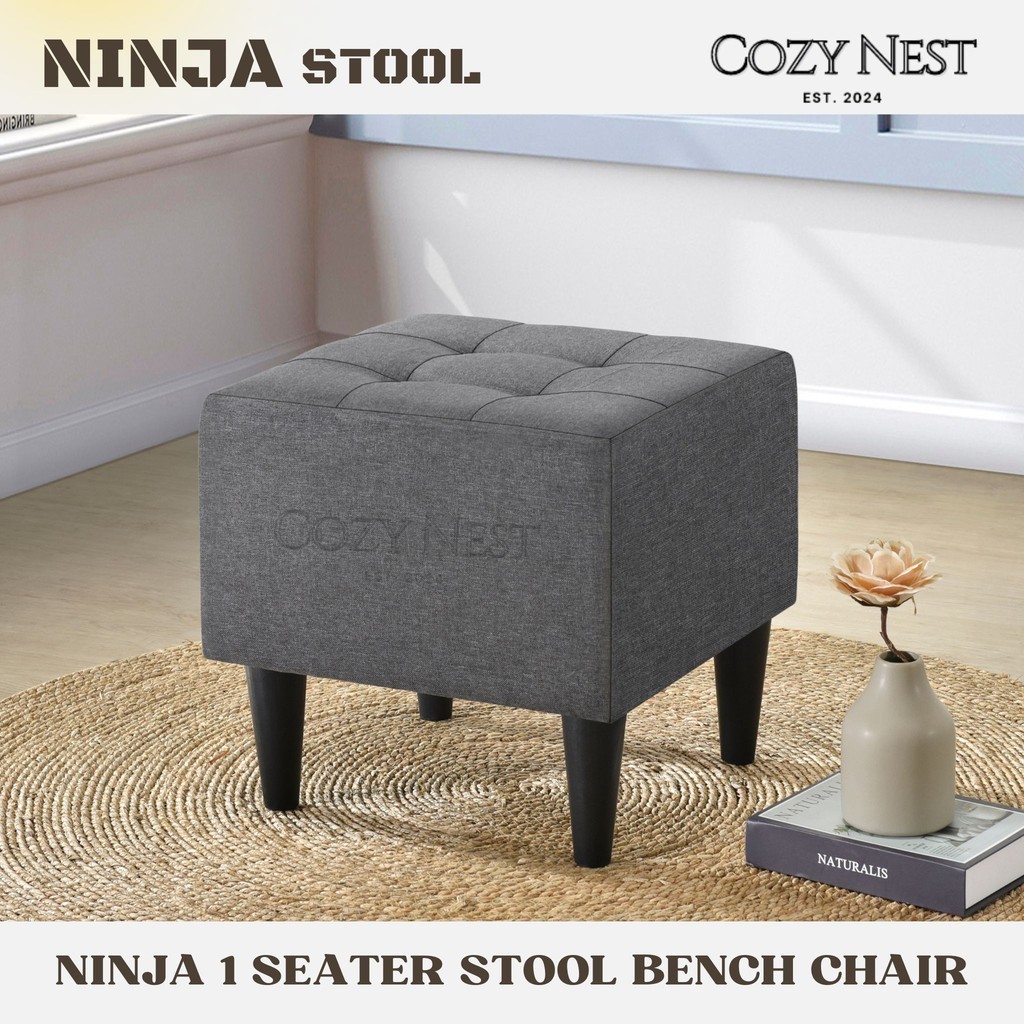 COZY NEST Ninja 1 seater Stool Bench Chair / Bench Chair for living ...