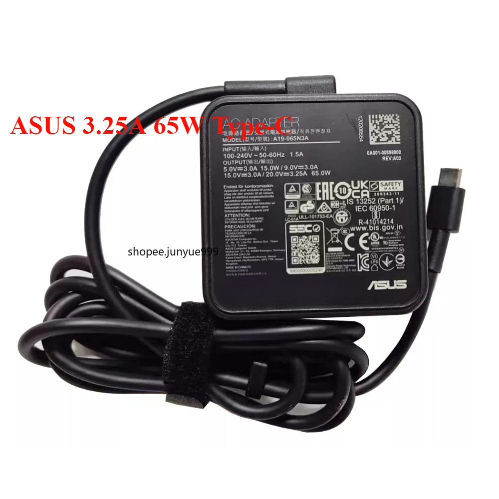 Chargeur USB-C 65W Pour ASUS Transformer 3 Pro T303UA-GN028R - Neuf Avec Garantie 3 Mois