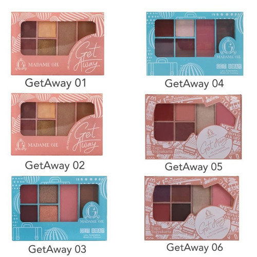 MADAME GIE To Go / GET AWAY Make Up Kit / Complete/ Merah Jingga Official - Gambar 2