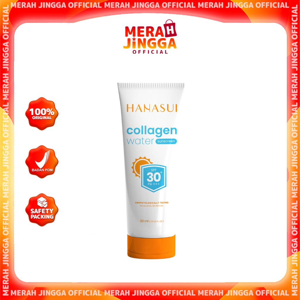Hanasui Collagen Water Sunscreen SPF 30 30ml / / Merah Jingga Official