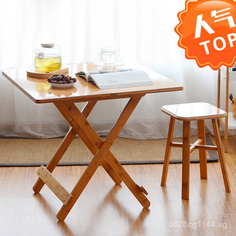 Home Use Foldable Simple Solid Wood Folding Table Small Table Square ...