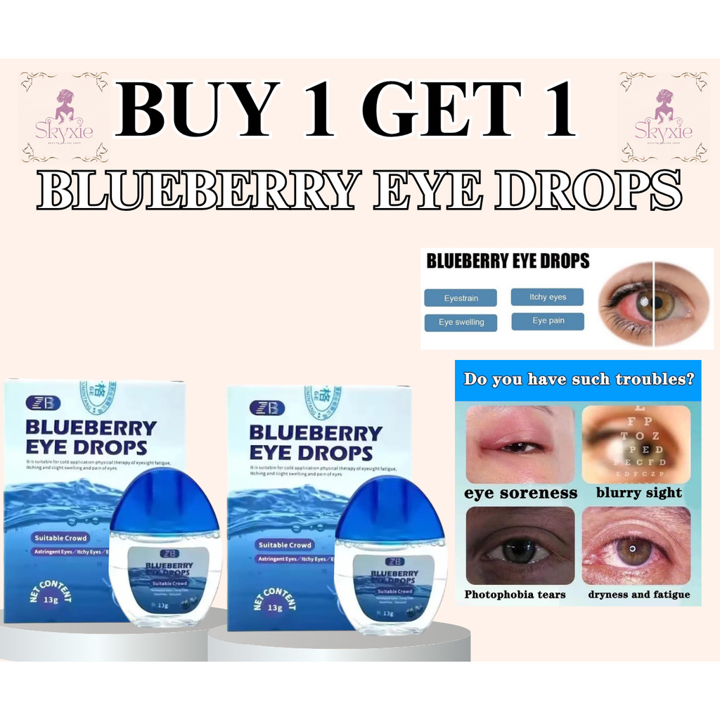 (BUY 1 GET 1)ZB BLUEBERRY EYE DROP RELIEVES RED EYES DISCOMFORT BLURRED ...