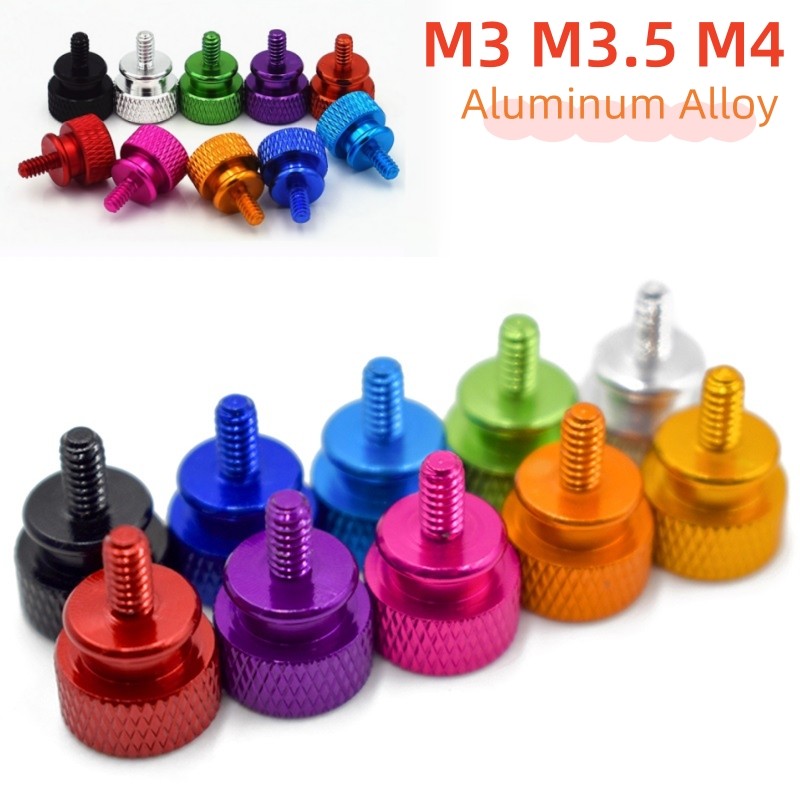 5pcs Aluminum Alloy Computer Chassis Screw M3 M3.5 Colorful Knurled ...