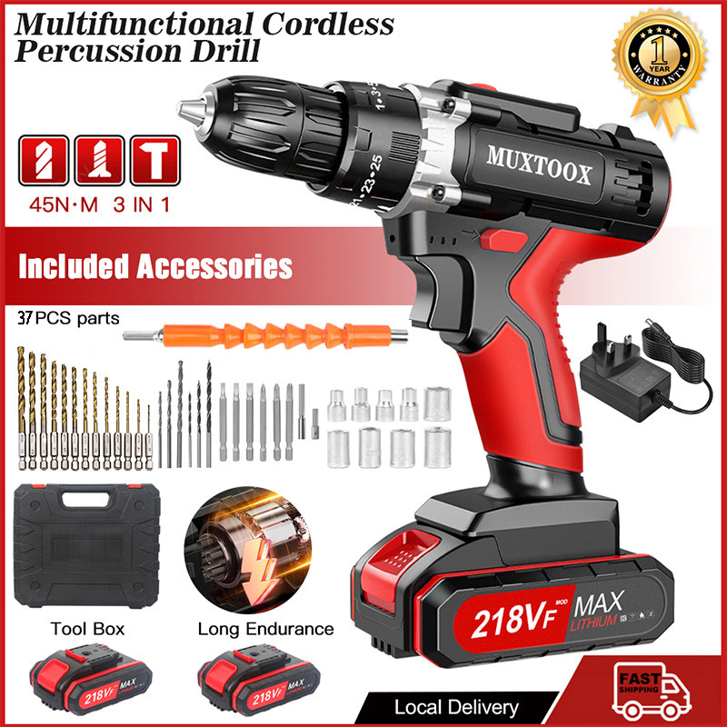 Fast Ship ⚡Impact Drill Cordless Multifunctional Screwdriver 3 Modes ...