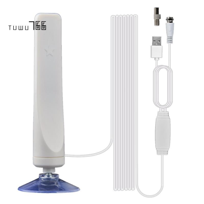 Indoor Digital HDTV Antenna TV 50 Miles Range Radius Amplifier DVB-T2 ...