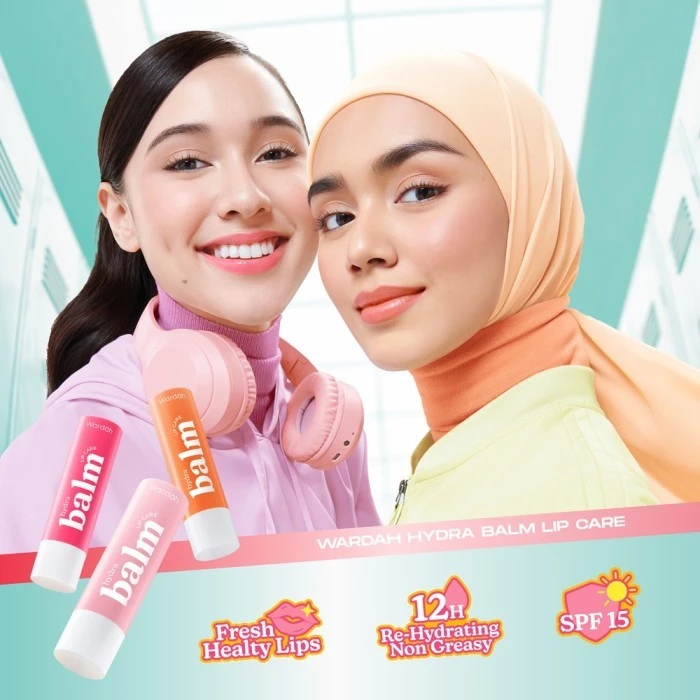 WARDAH Lip Balm Hydrabalm Lip Care 4 g Pelembab Bibir dengan SPF 15 Petrolatum Murni 100 Lip Balm Lip Balm Bibir Liptint Anak Sekolah Lipstik Lipstick Lip Glossy - Makeup - Gambar 3