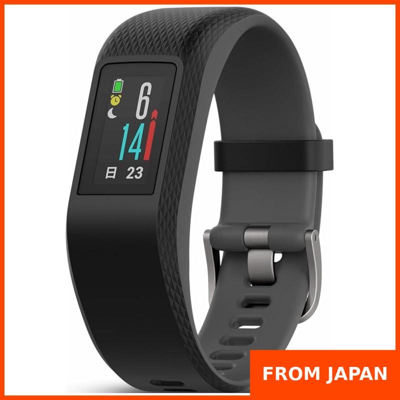 GARMIN GPS Active Tracker vivosport Slate Band S M Size Optical Heart Rate VO2max Activity Tracker Step Calorie Monitor Stress Check Sleep Notification Function Japanese Genuine Product 010 01789 70 S...