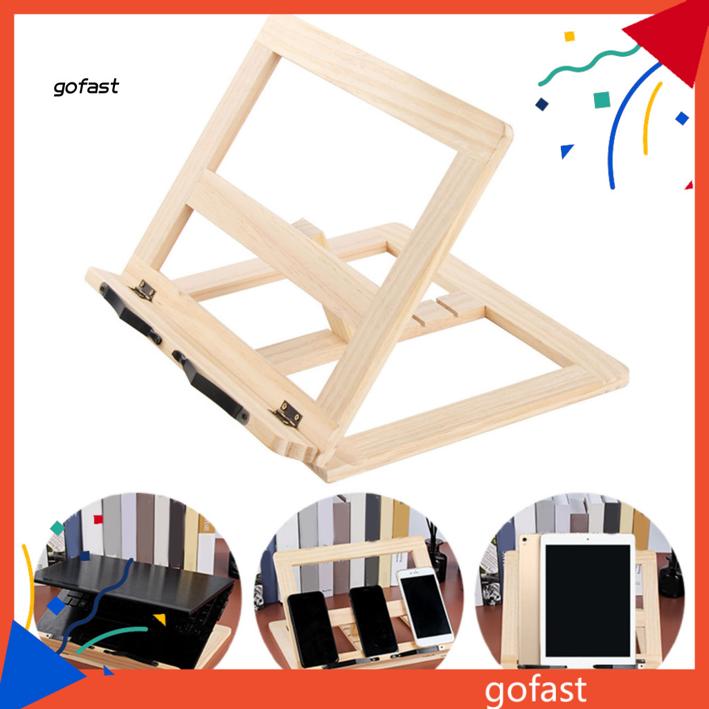 GOF Adjustable Bookcase Easy Assembly Bookshelf Adjustable Wooden Book ...