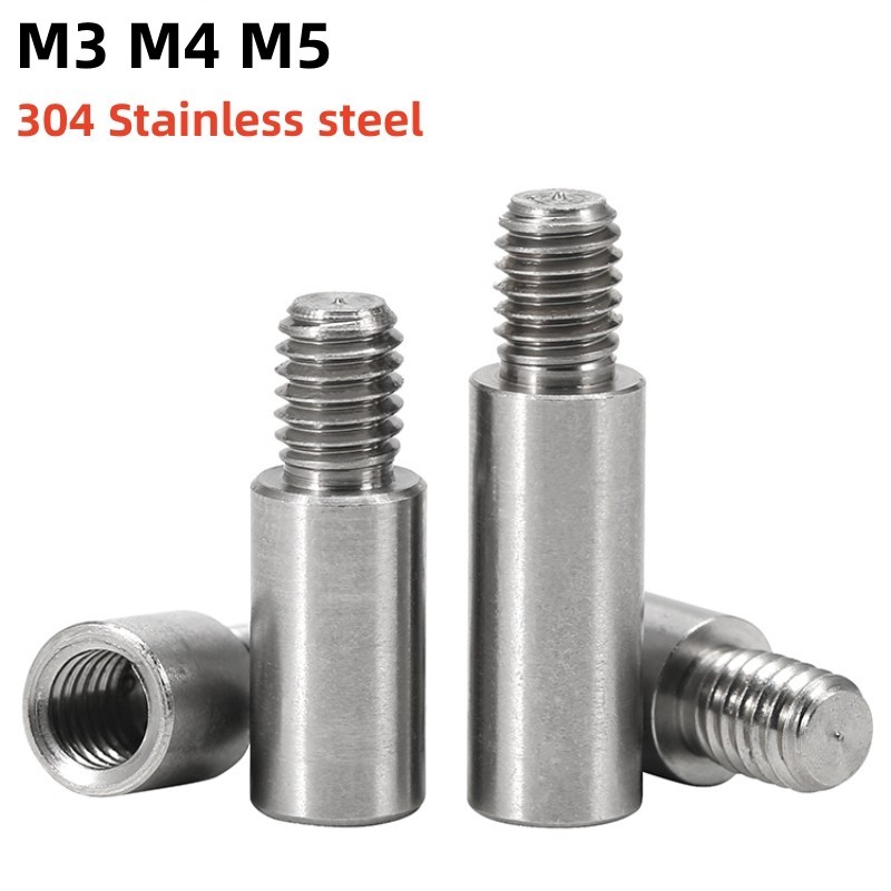 304 Stainless Steel Round Connection Column Single Head Screw Column ...