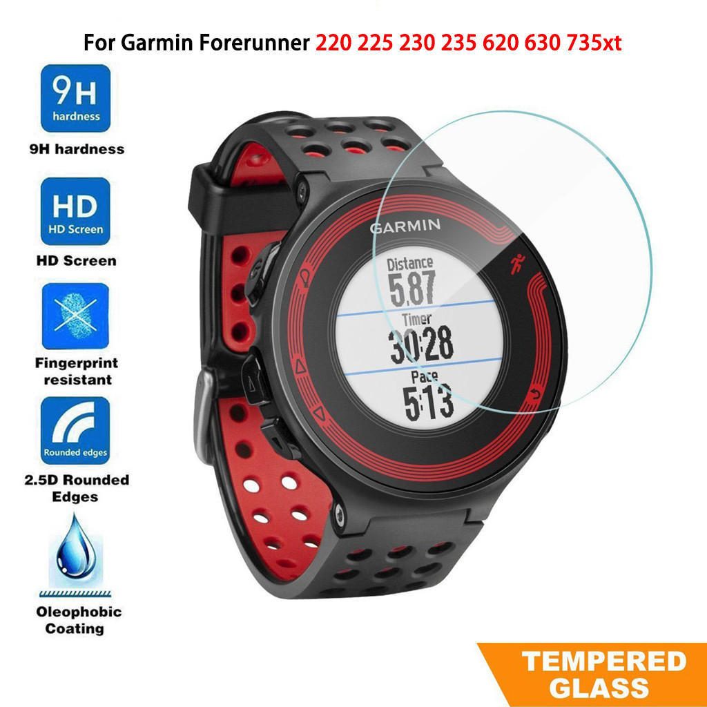 High Definition Tempered Glass Screen Protector For Garmin Forerunner 235 225 220 620 630 735xt Shopee Singapore