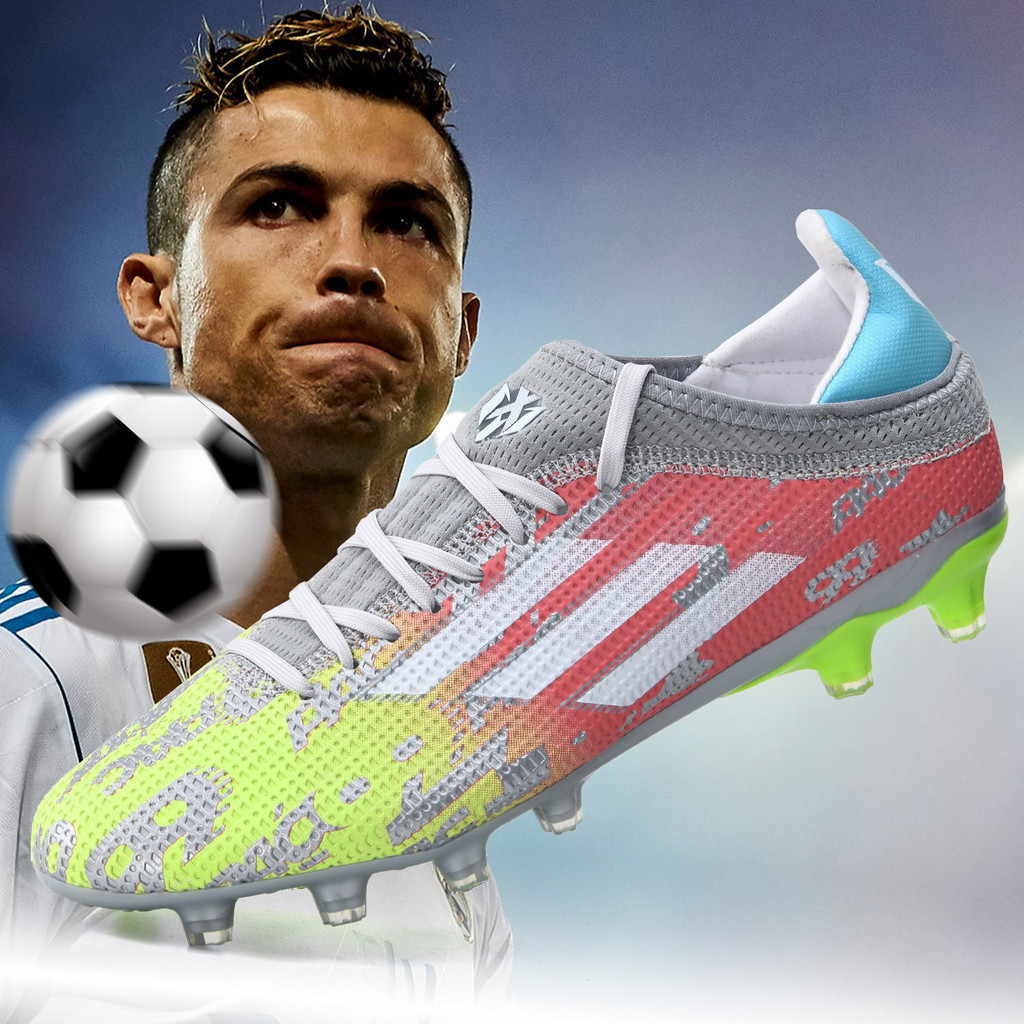 Size 35 45 Ready Stock Cristiano Ronaldo World Cup New Men s and Women s General Five a side Football Boots Outdoor Large Size Grass Sports Soccer