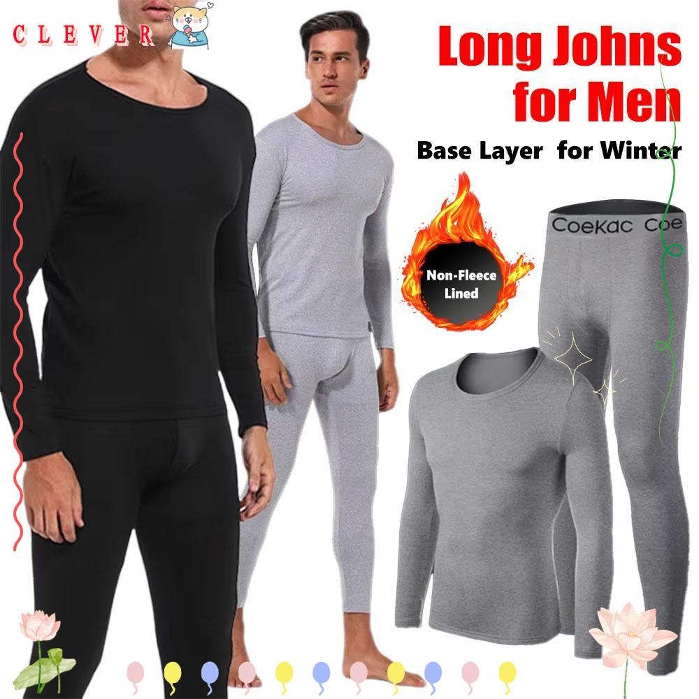 CLEVER Winter Thermal Underwear Set, High Elasticity SkinFriendly Warm