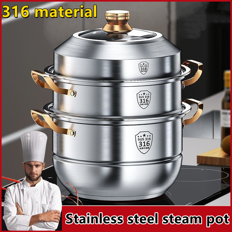 Steamer cooker 316 stainless steel steam pot steamer pot Home appliance ...