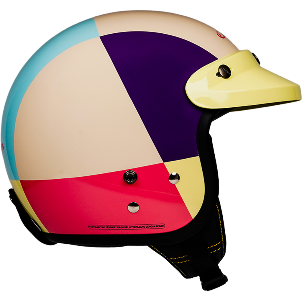Cargloss CFM Retro Helm Half Face - Geometric Lucid Dream - Gambar 4