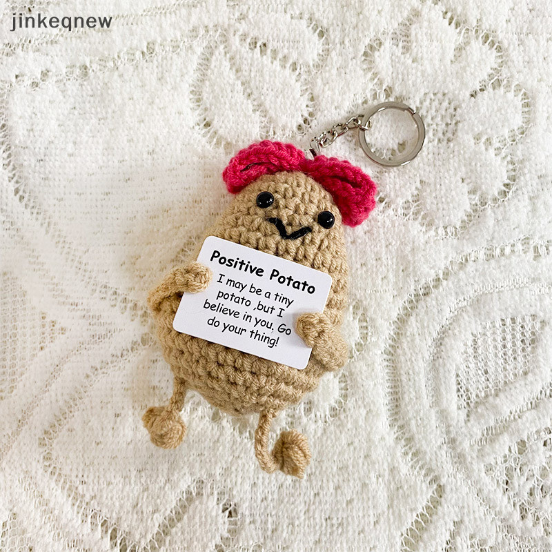 JKSG Positive Potatoes Crochet Pendant Yarn Knit Inspired Doll