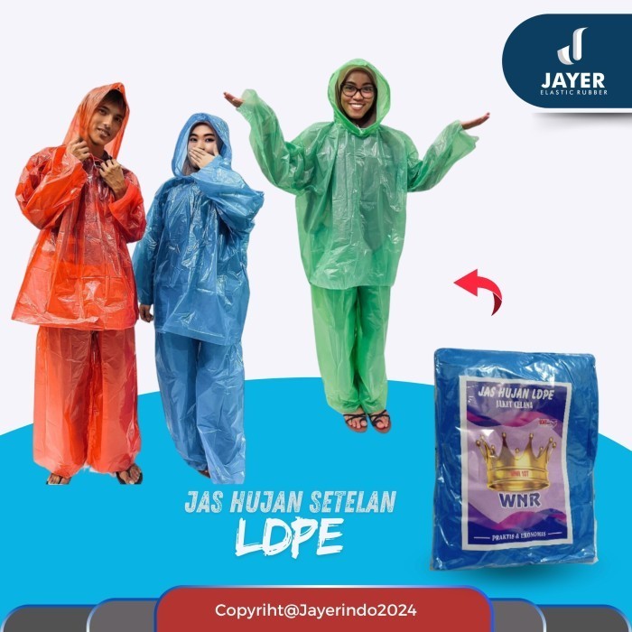 Ldpe Plastic Raincoat Adult Suit Jacket Pants 1pair