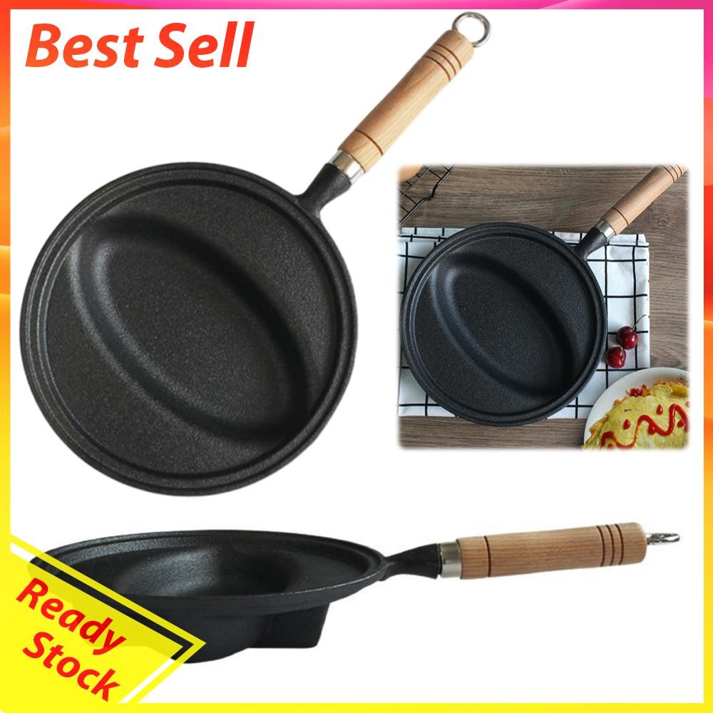 Cast Iron Frying Pan with Handle Omurice Cooking Pot Pancake Mold ...