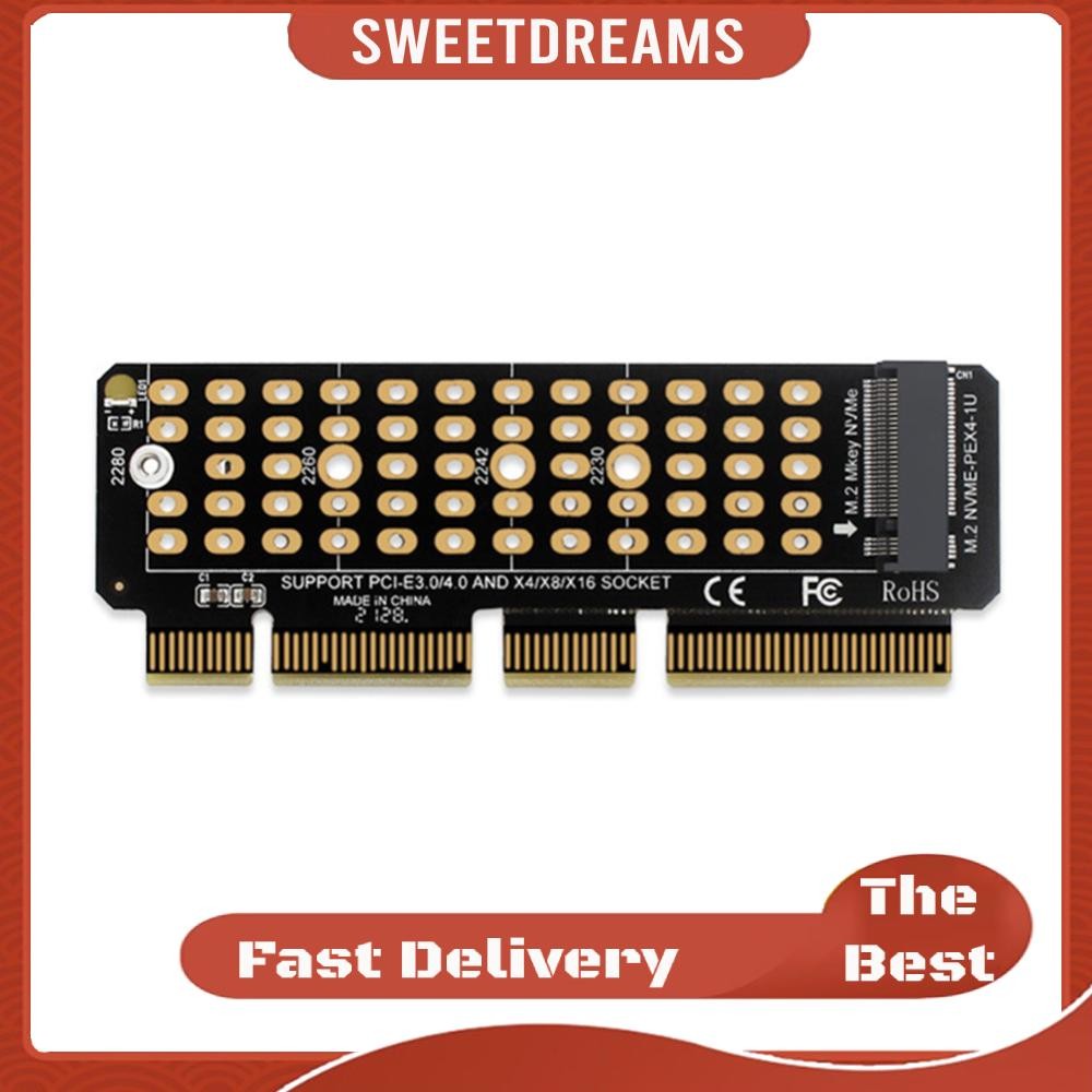 SSD M.2 NVME to PCI-E 4.0 X4 Riser Card PCI-Express X4/X8/X16 Support M ...
