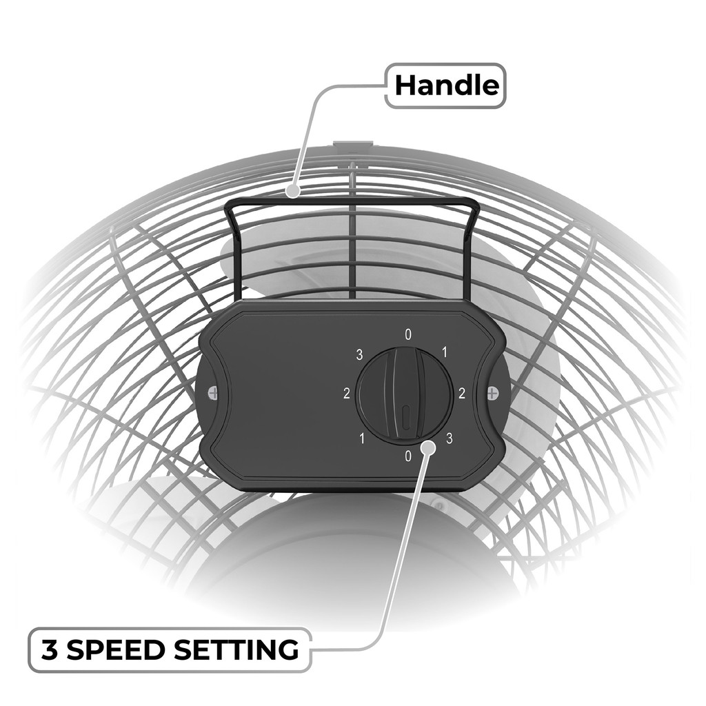 Maspion Power Desk Fan Kipas Angin Meja 16 Inch PW-1604 D - Gambar 3