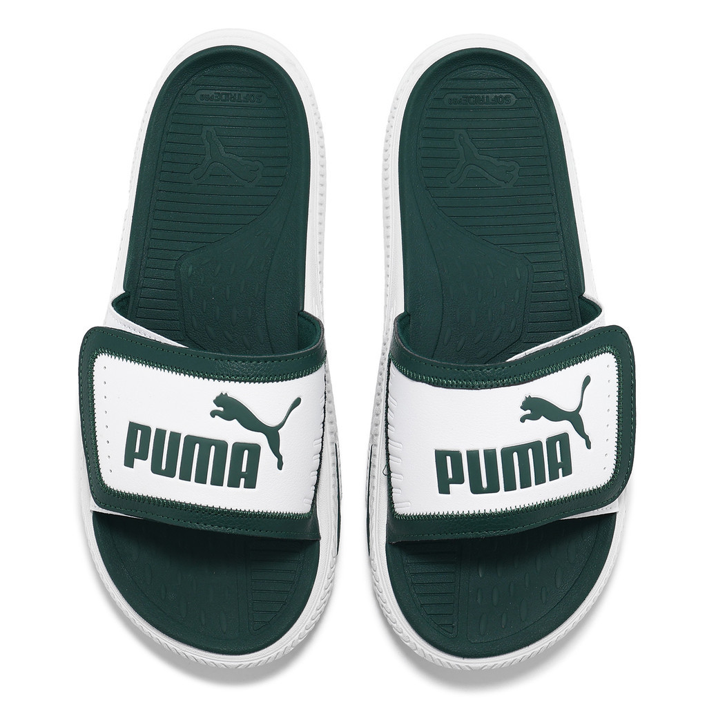 Puma Slippers SoftridePro Slid 24v White Green Men s Shoes Velcro Felt Sports ACS 39543106 Shopee Singapore