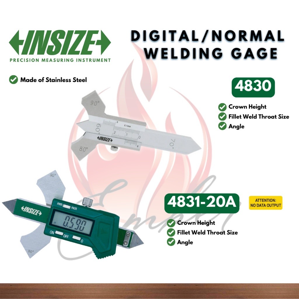 INSIZE Digital Welding Gage 4831-20A (0-20mm/0-0.8') Measure Angle ...