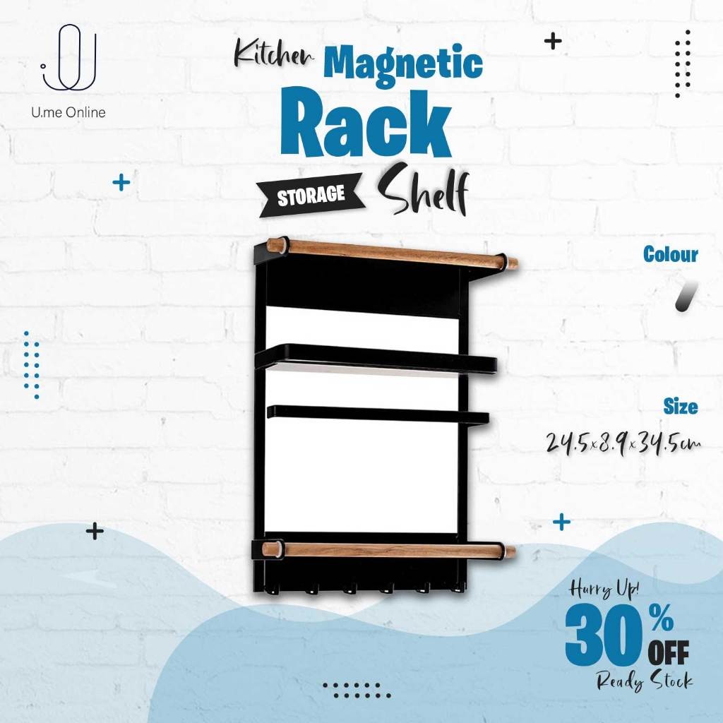 Japan Style Kitchen Side Hanging Magnet Rack Refrigerator Storage Shelf ...