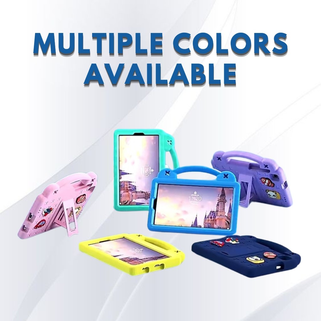 Case Kids Lucu iPad Gen 10 10.9" Air 4 5 6 Pro 11" 2018-2024 Mini 1 2 3 4 5 6 7 Gen 7 8 9 10.2" Gen 5 6 Air 1 2 9.7" Air 6 12.9"/13" 2024 Casing Tablet Anak Handle Softcase With Stand Holder Shockproof - Gambar 2