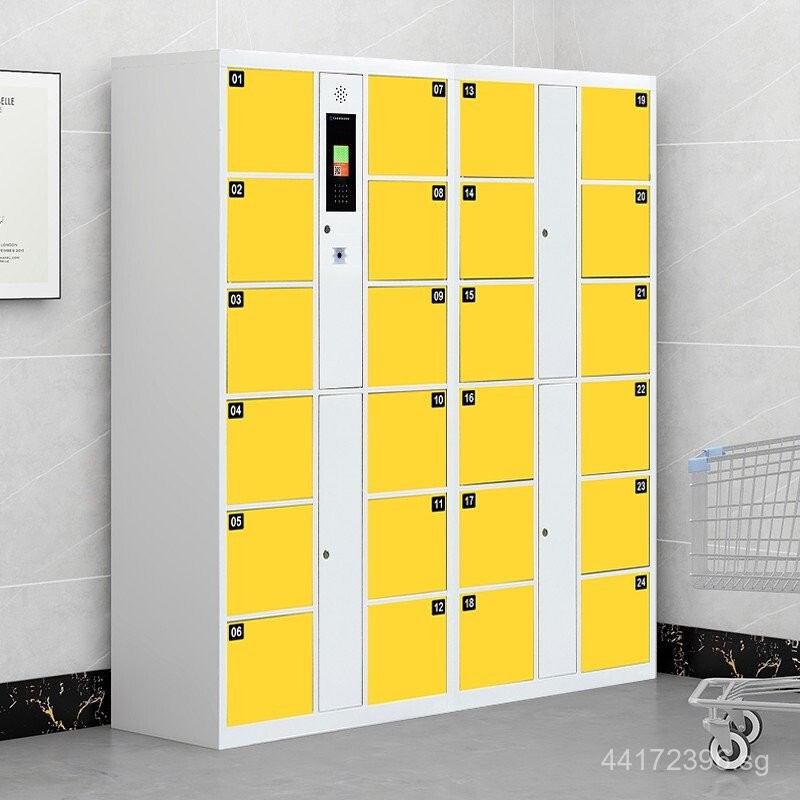 Supermarket Electronic Locker Mall Storage Cabinet Fingerprint Barcode ...