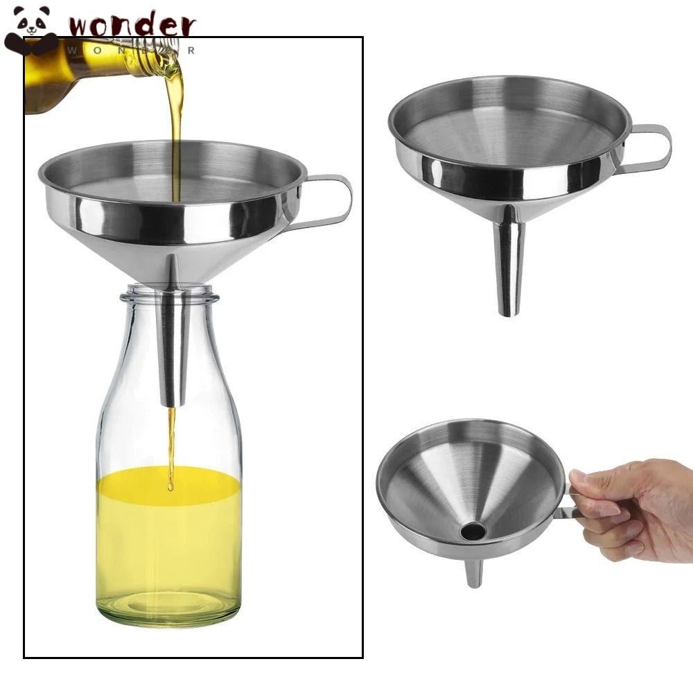 WONDER Stainless Steel Funnel, Spice Cooking Oil Filter Wide Mouth ...