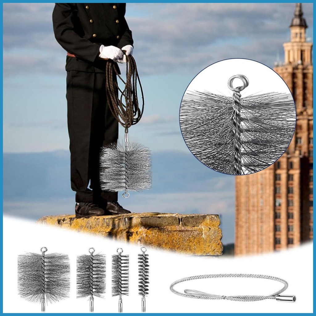 Stove Pipe Brush Burning Stove Flexible Wire Brush Flexible Blockage ...