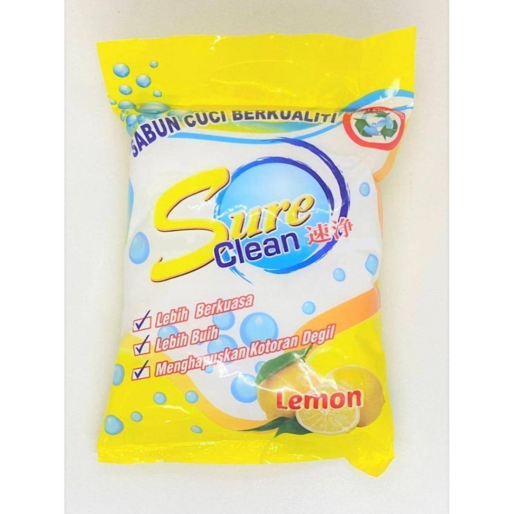 Sure Clean Cloth Powder Sabun Baju Cuci Berkualiti 600g | Shopee Singapore