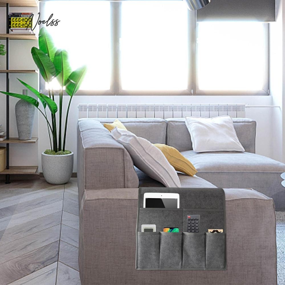 Armchair Caddy Remote Control Holder for Couch Recliner Armrest Organizer Non Slip Sofa Arm Chair Caddie with 7 Pocket Storage for Magazine Tablet Cell Phone Books Noel Shopee Singapore